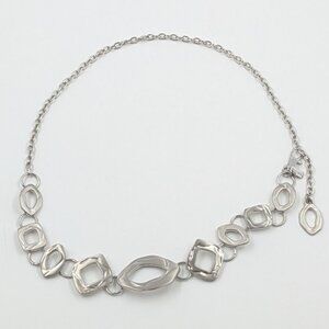 Chico's Chunky Hammered Silver Metal Women’s Hip Belt | Small to Medium